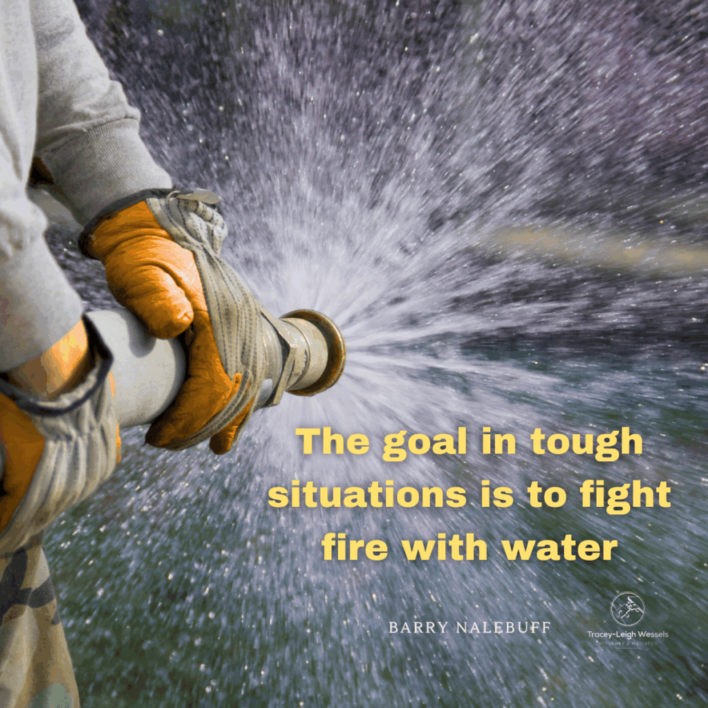 Fight Fire With Water in Conflict Situations