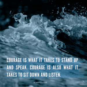 Family mediation reflection about courage to sit down and listen