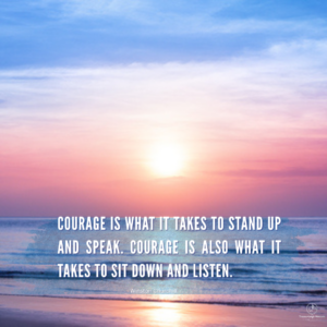 Family mediation reflection about courage to sit down and listen